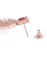 Crimson Luxe Chandelier Drops Earrings  - Red