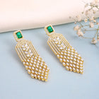 Crimson Luxe Chandelier Drops Earrings  - Green