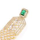 Crimson Luxe Chandelier Drops Earrings  - Green