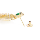 Crimson Luxe Chandelier Drops Earrings  - Green