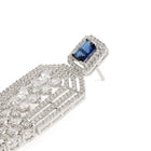 Crimson Luxe Chandelier Drops Earrings  - Blue