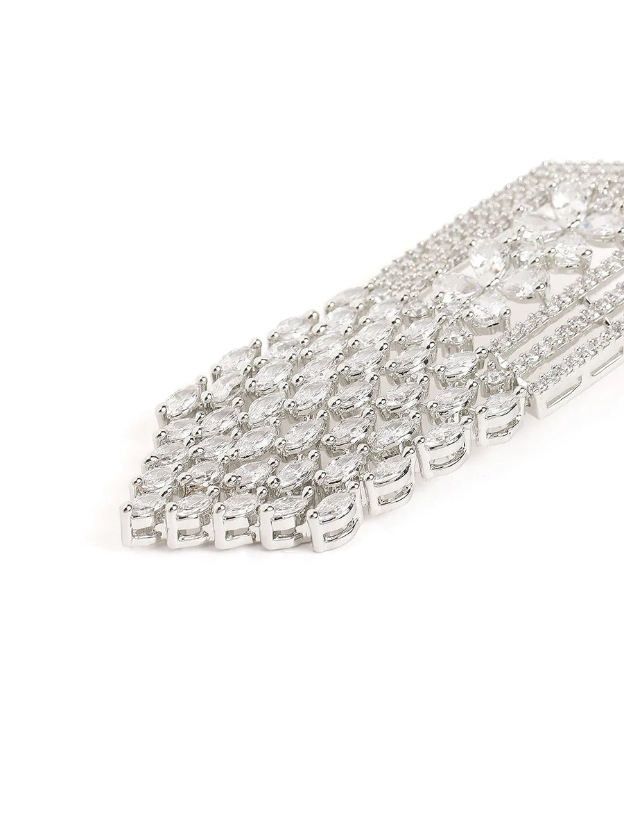 Crimson Luxe Chandelier Drops Earrings  - Blue