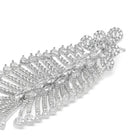 Dazzling CZ Feather Drop Earrings