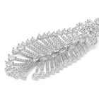 Dazzling CZ Feather Drop Earrings