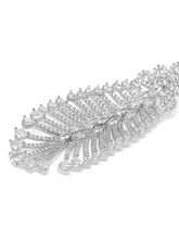 Dazzling CZ Feather Drop Earrings