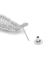 Dazzling CZ Feather Drop Earrings