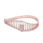 Sparkling Zigzag CZ Kada Bangle - Rose Gold