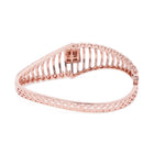 Sparkling Zigzag CZ Kada Bangle - Rose Gold
