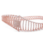 Sparkling Zigzag CZ Kada Bangle - Rose Gold