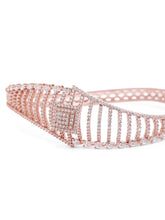 Sparkling Zigzag CZ Kada Bangle