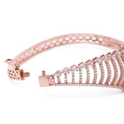 Sparkling Zigzag CZ Kada Bangle - Rose Gold