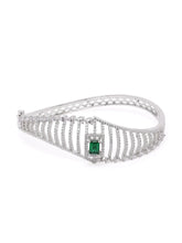Sparkling Zigzag CZ Kada Bangle