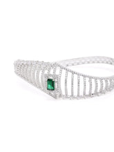Sparkling Zigzag CZ Kada Bangle