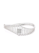 Sparkling Zigzag CZ Kada Bangle