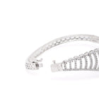 Sparkling Zigzag CZ Kada Bangle - Silver