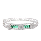 Emerald CZ Studded Kada Bracelet