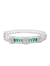 Emerald CZ Studded Kada Bracelet