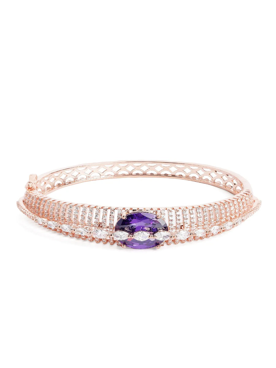 Twilight Drape CZ & Amethyst Charm