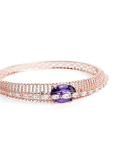 Twilight Drape CZ & Amethyst Charm