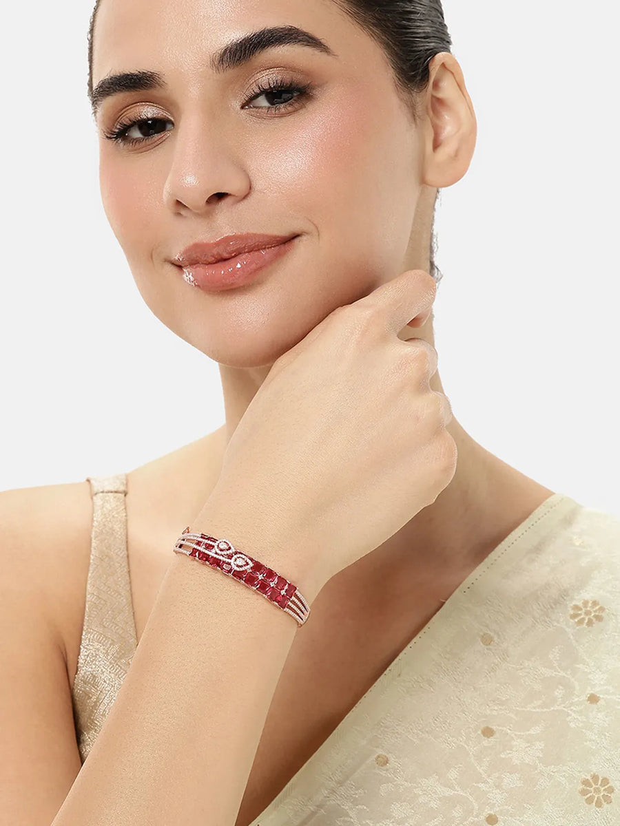 Premium Bold CZ Studded Kada Bracelet