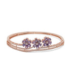 Floral Cluster Crystal Openable Kada