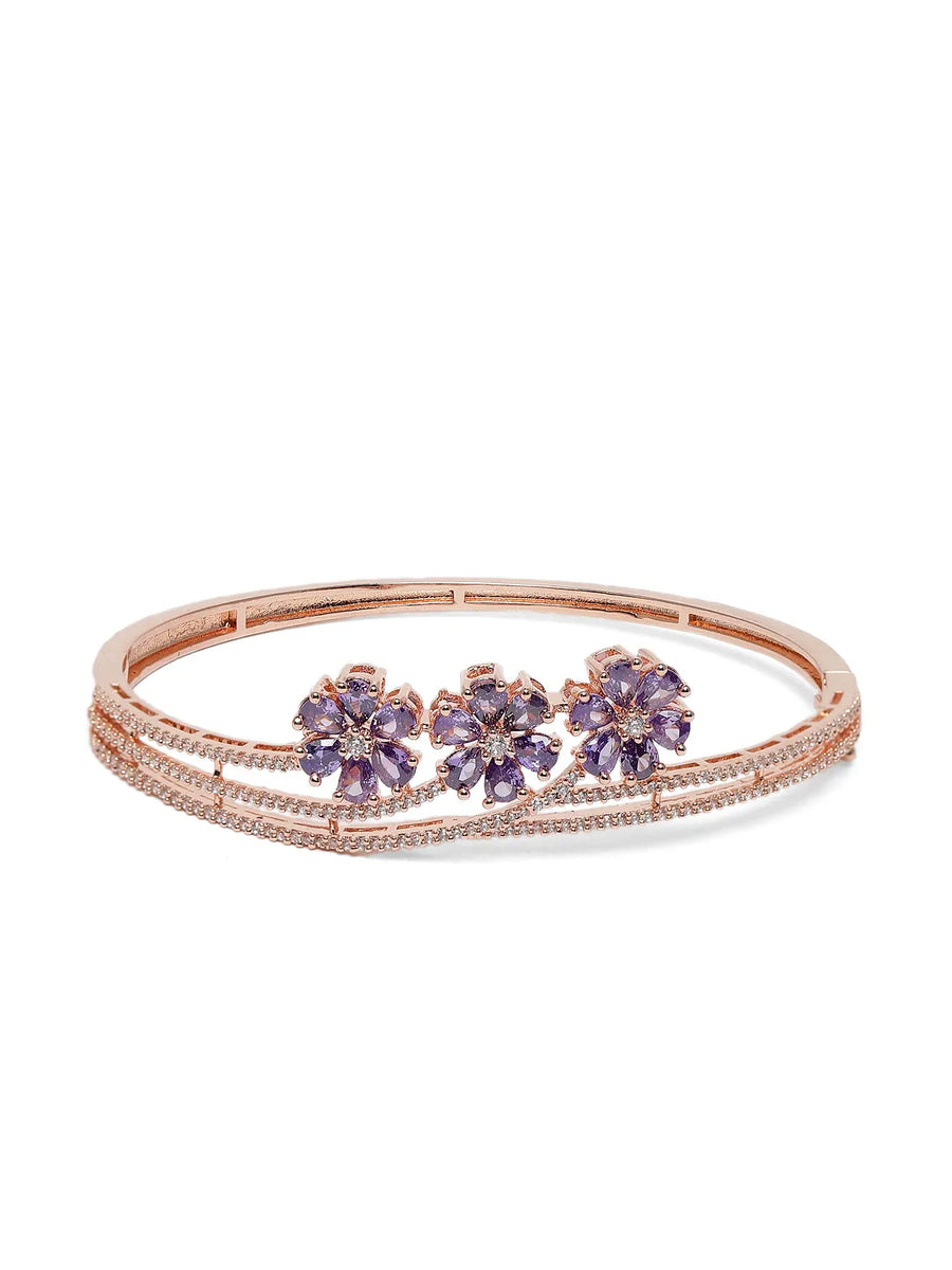 Floral Cluster Crystal Openable Kada