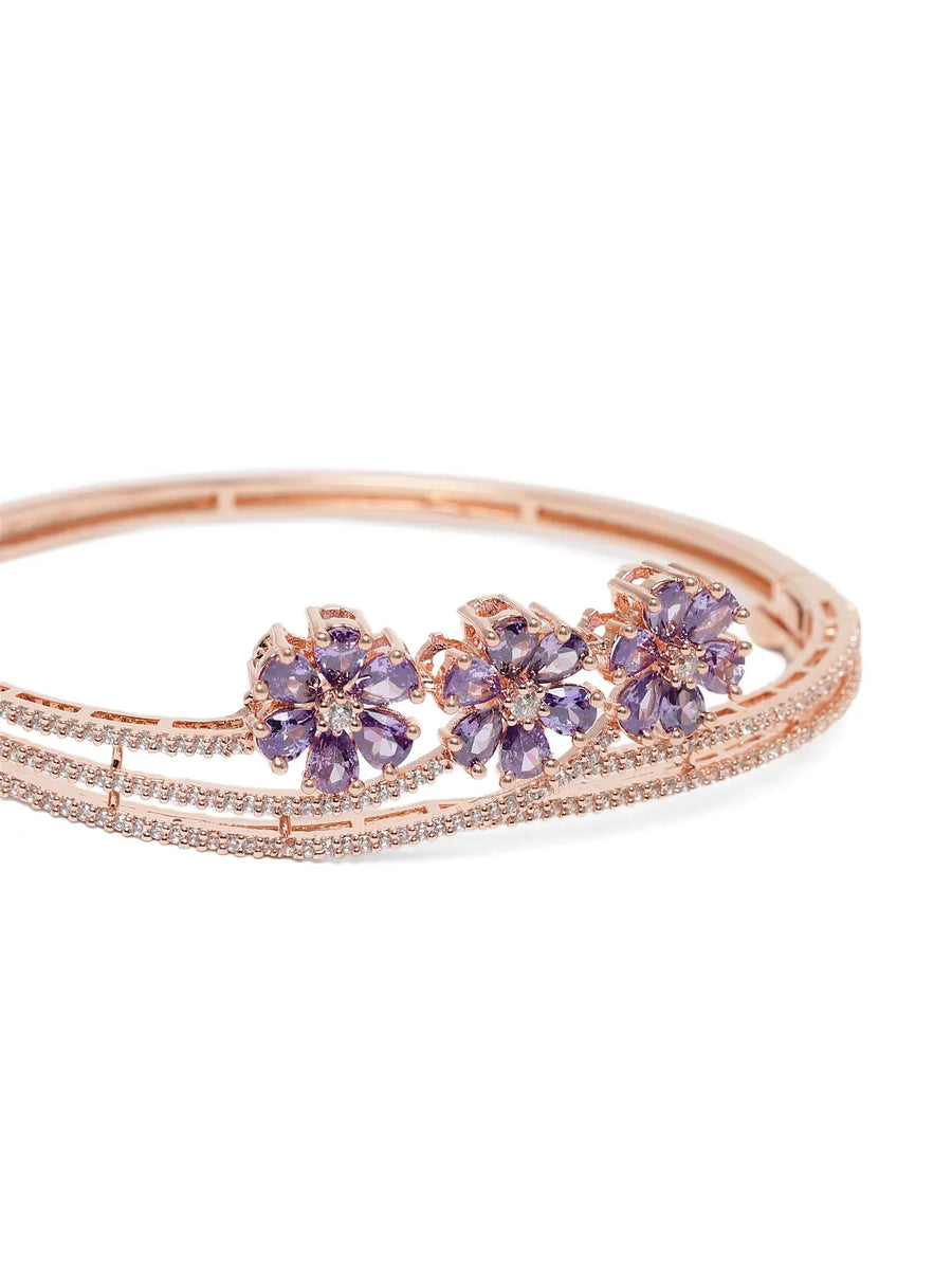 Floral Cluster Crystal Openable Kada