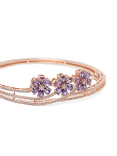 Floral Cluster Crystal Openable Kada