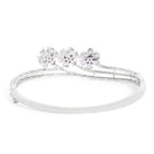 Elegant Petal Trail Silver Cuff