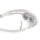 Elegant Petal Trail Silver Cuff