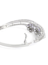 Elegant Petal Trail Silver Cuff