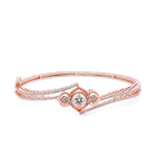 Elegant Crown Style Kada Bracelet - Rose Gold