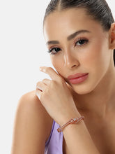 Elegant Crown Style Kada Bracelet - Rose Gold