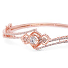 Elegant Crown Style Kada Bracelet - Rose Gold