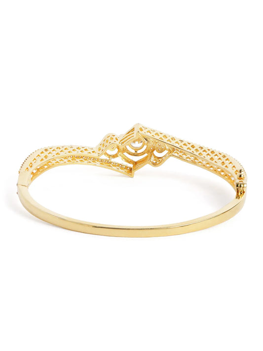 Timeless Drape CZ Gold Kada