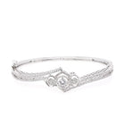 Elegant Crown Style Kada Bracelet - Silver