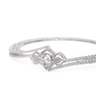 Elegant Crown Style Kada Bracelet - Silver