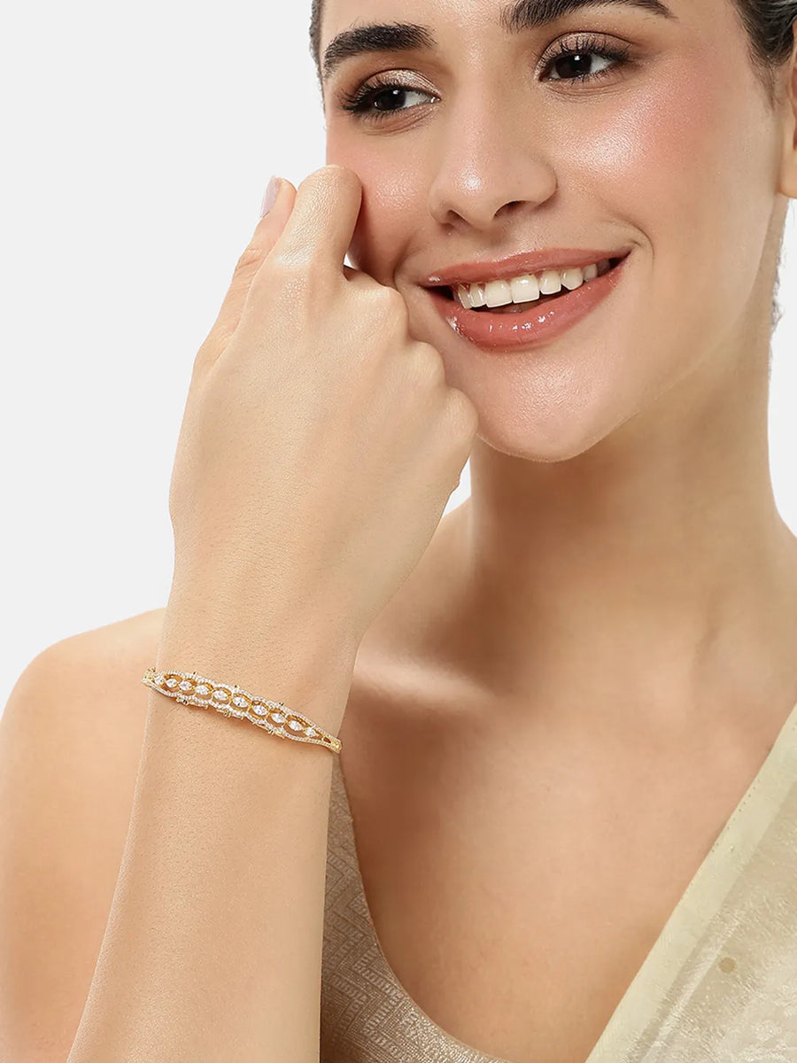 Royal Cut CZ Stone kada Bracelet