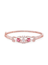 Luxe Vibe Ruby Crown Kada Bracelet