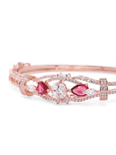 Luxe Vibe Ruby Crown Kada Bracelet