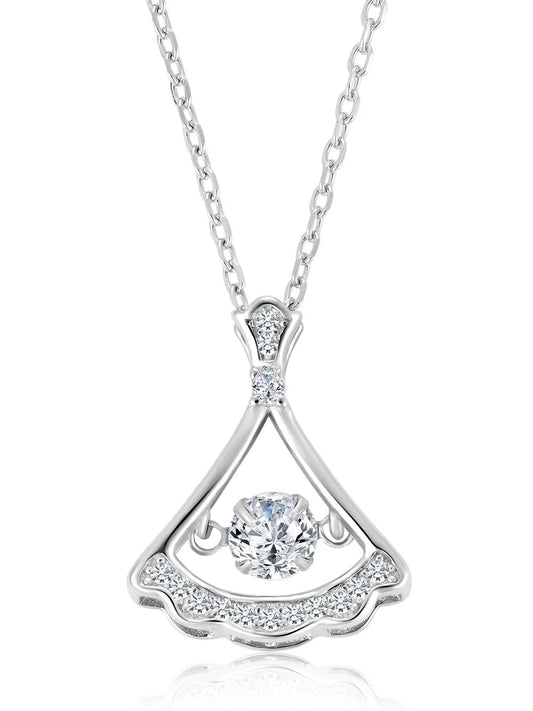 Cascade CZ Pendant Chain – Flowing Fashion Jewellery by Peora

