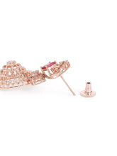 Rosaline Grace Fan Pattern Necklace Set - Red