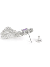 Rosaline Grace Fan Pattern Necklace Set - Purple