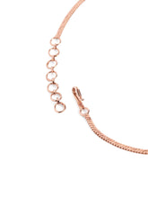 Sparkling CZ Necklace and Earring Combo - Rose Gold
