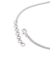 Sparkling CZ Necklace and Earring Combo - Silver