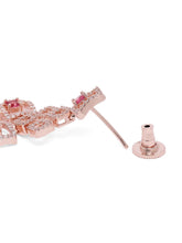 Faux Ruby Charm Square Necklace Set