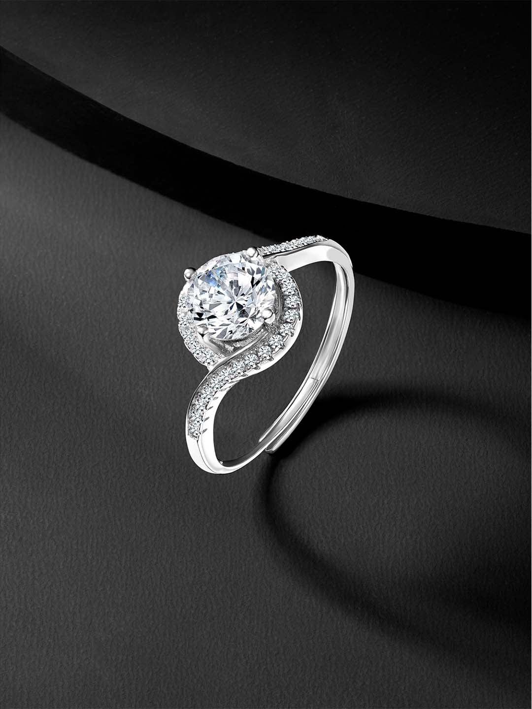 Majestic Melody CZ Solitaire Ring