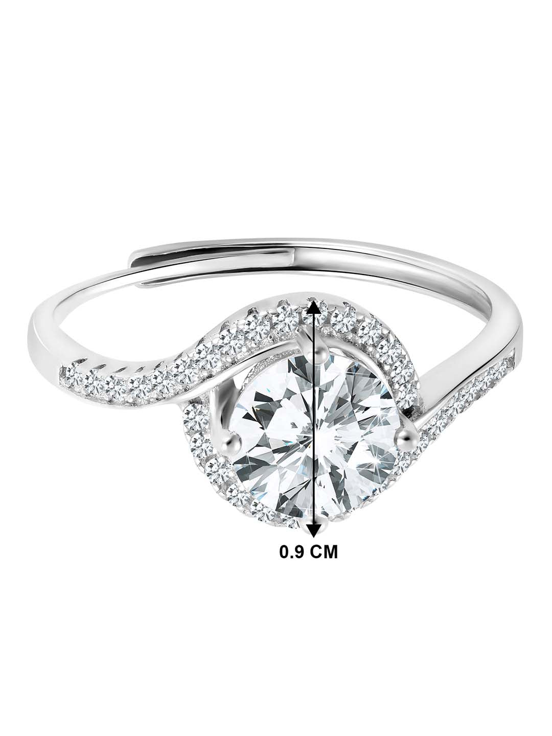 Majestic Melody CZ Solitaire Ring