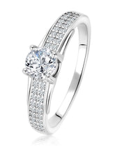 Silver Starburst CZ Ring