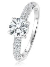 Elegant Sparkling Silver Star Ring